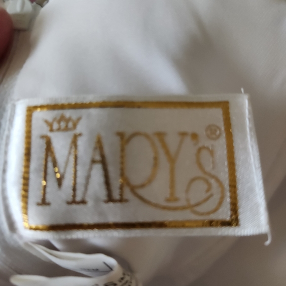 Mary’s Bridal Strapless Embroidered Wedding Gown  Size 12, Ivory Lace & Tulle - Picture 14 of 16